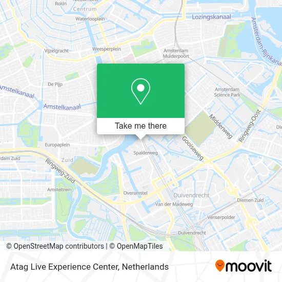 Atag Live Experience Center map
