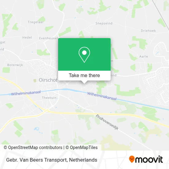 Gebr. Van Beers Transport map