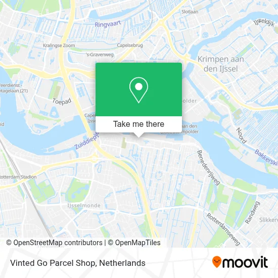 Vinted Go Parcel Shop map