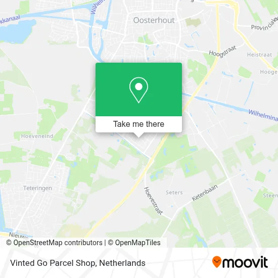 Vinted Go Parcel Shop map