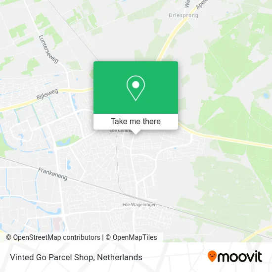 Vinted Go Parcel Shop map