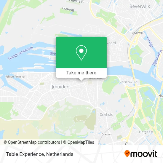 Table Experience Karte