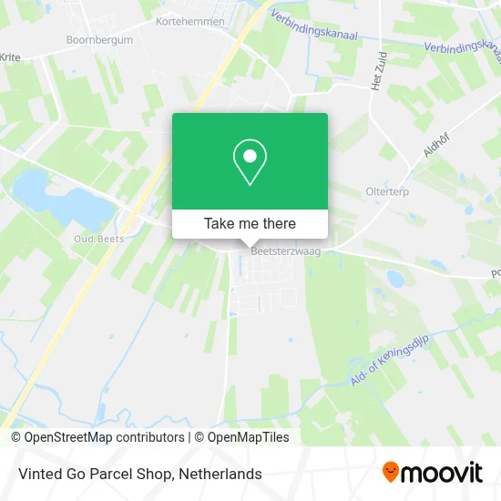 Vinted Go Parcel Shop map