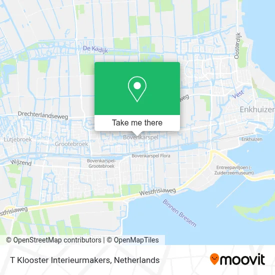 T Klooster Interieurmakers map