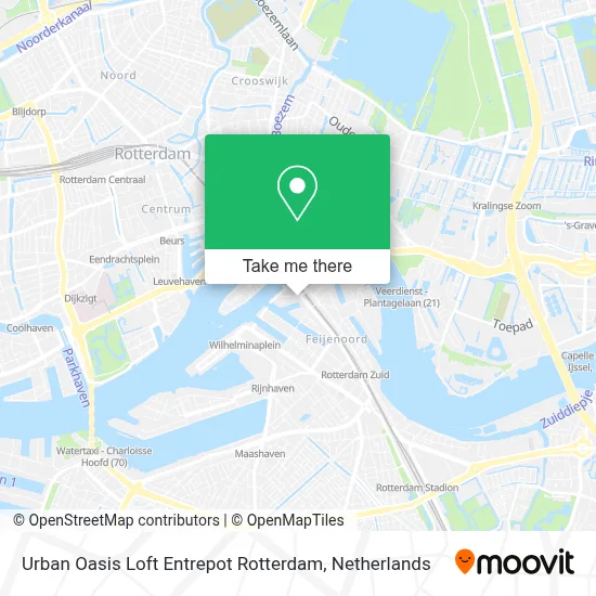 Urban Oasis Loft Entrepot Rotterdam map