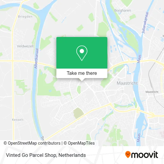 Vinted Go Parcel Shop map