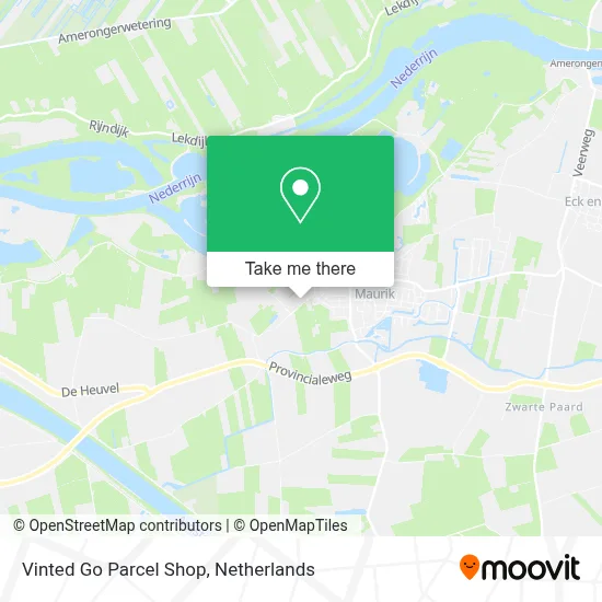 Vinted Go Parcel Shop map