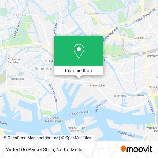 Vinted Go Parcel Shop map