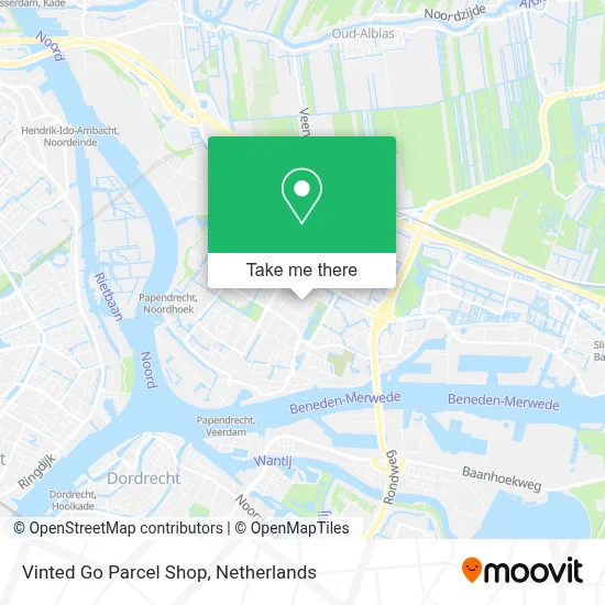 Vinted Go Parcel Shop map
