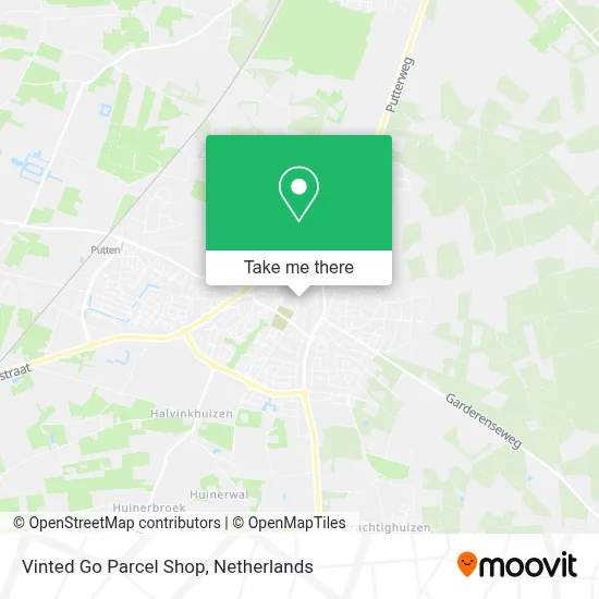 Vinted Go Parcel Shop map