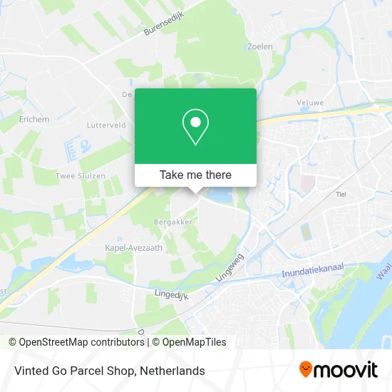 Vinted Go Parcel Shop map