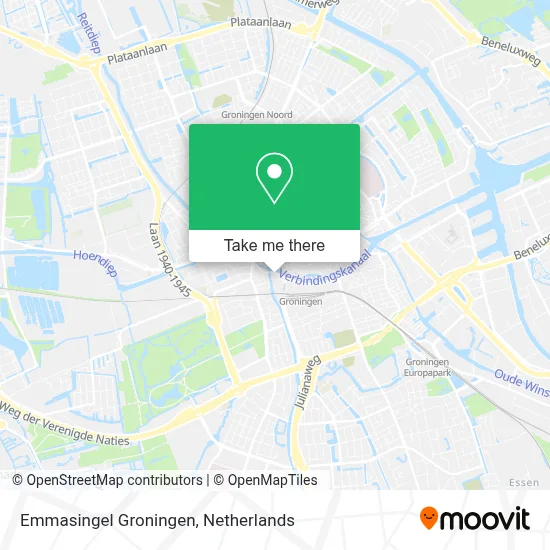 Emmasingel Groningen map