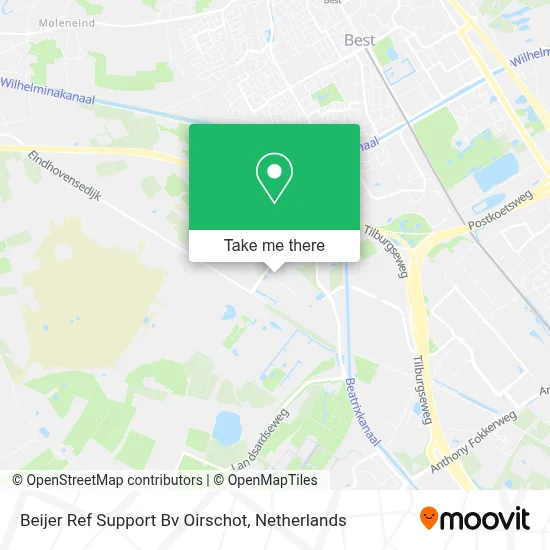 Beijer Ref Support Bv Oirschot map