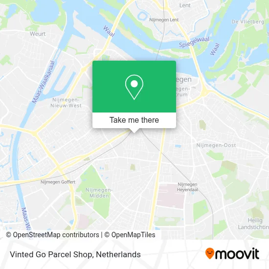 Vinted Go Parcel Shop map