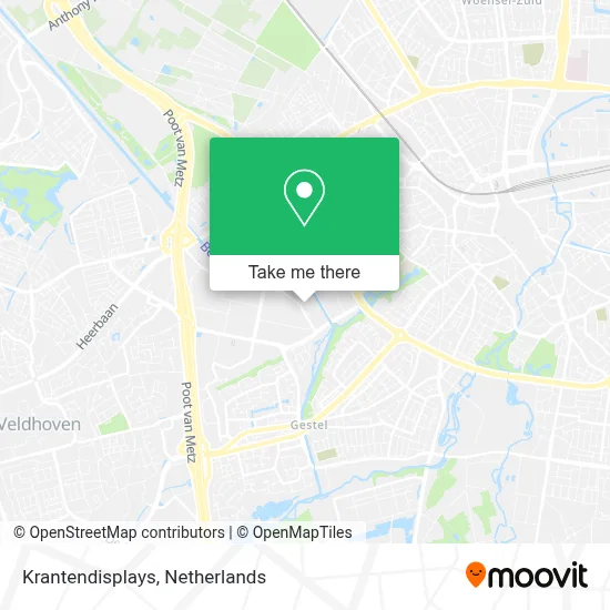 Krantendisplays map