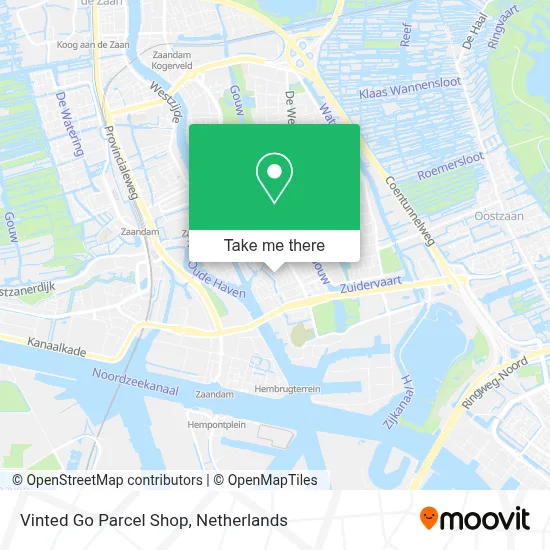 Vinted Go Parcel Shop map