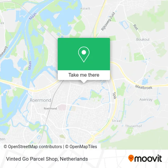 Vinted Go Parcel Shop map