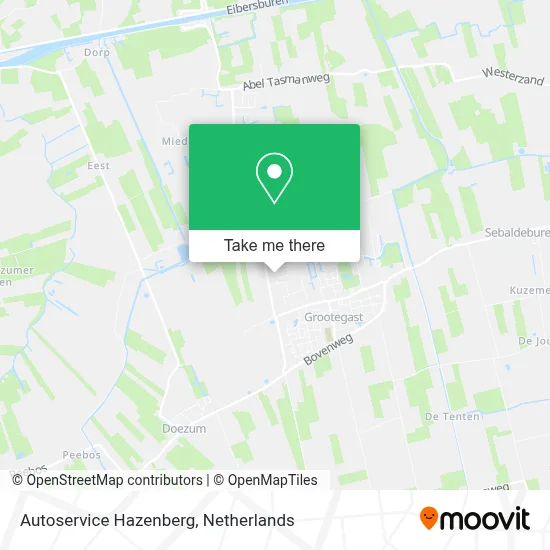 Autoservice Hazenberg map
