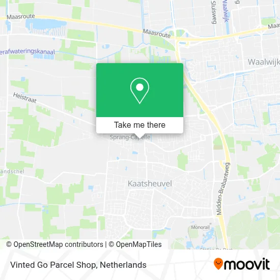 Vinted Go Parcel Shop map