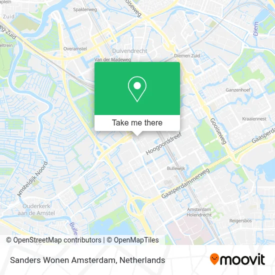 Sanders Wonen Amsterdam map