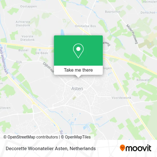 Decorette Woonatelier Asten map