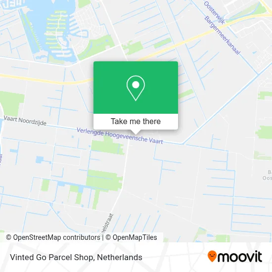 Vinted Go Parcel Shop map