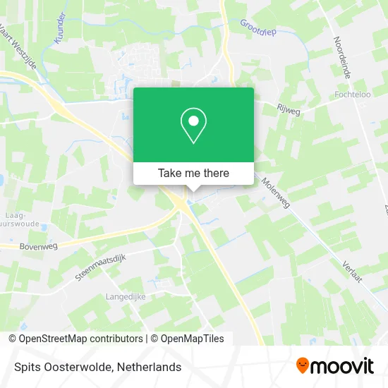 Spits Oosterwolde map