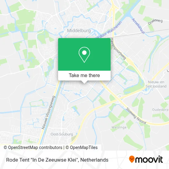 Rode Tent "In De Zeeuwse Klei" map