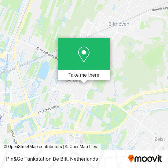 Pin&Go Tankstation De Bilt Karte