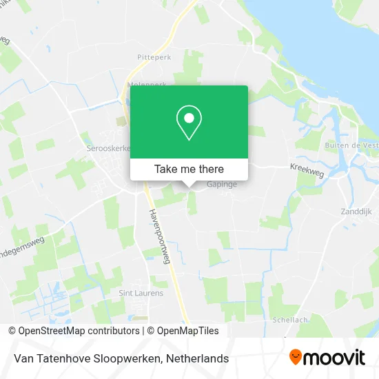 Van Tatenhove Sloopwerken map