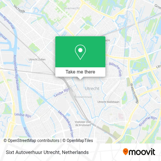 Sixt Autoverhuur Utrecht map