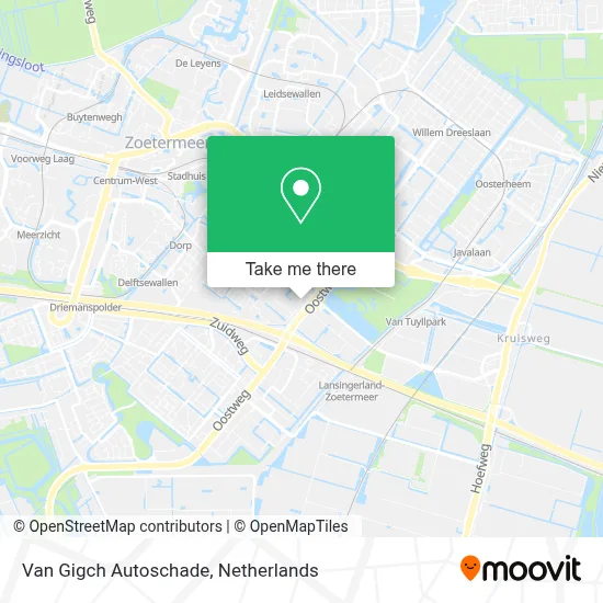 Van Gigch Autoschade map