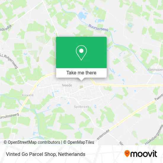 Vinted Go Parcel Shop map
