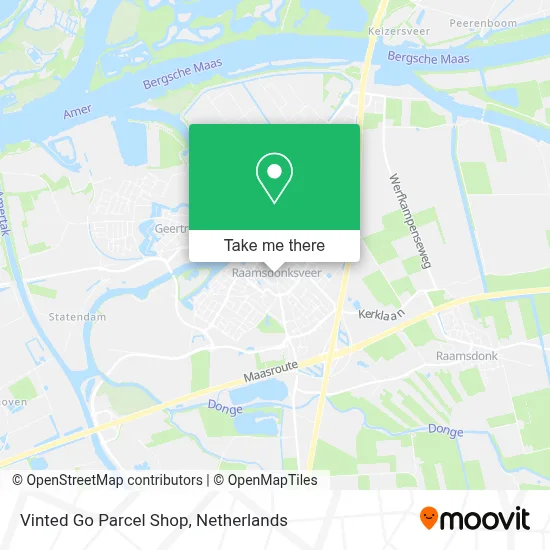 Vinted Go Parcel Shop Karte