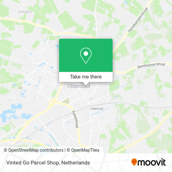 Vinted Go Parcel Shop map