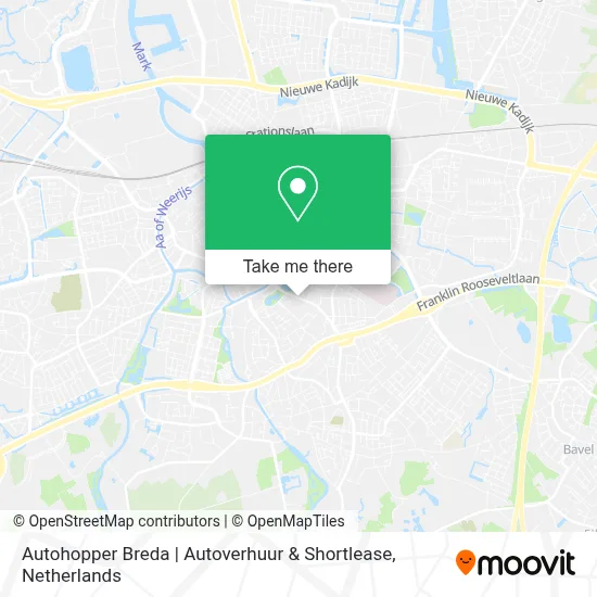 Autohopper Breda | Autoverhuur & Shortlease Karte