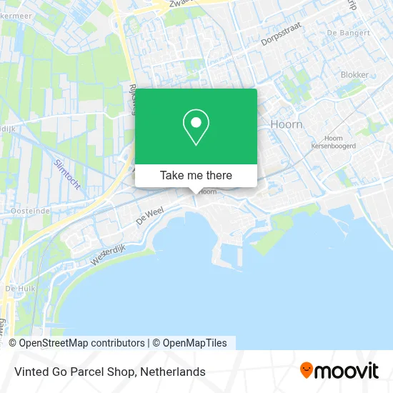 Vinted Go Parcel Shop map