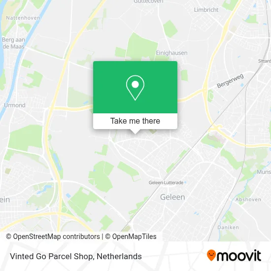 Vinted Go Parcel Shop map