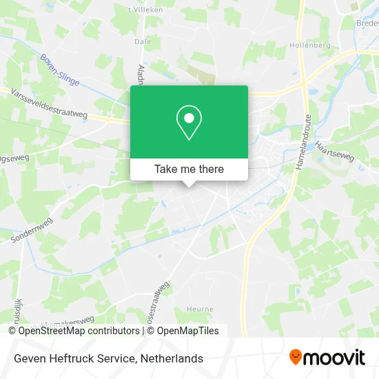 Geven Heftruck Service map
