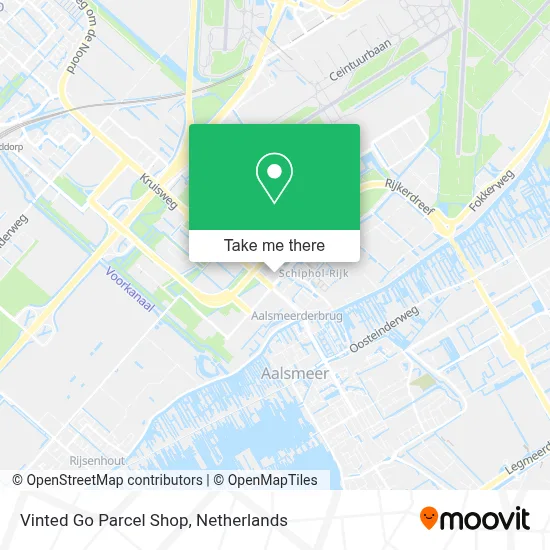 Vinted Go Parcel Shop map