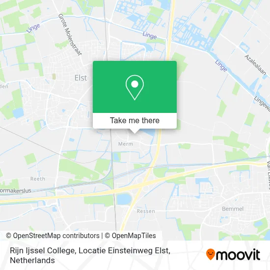 Rijn Ijssel College, Locatie Einsteinweg Elst map