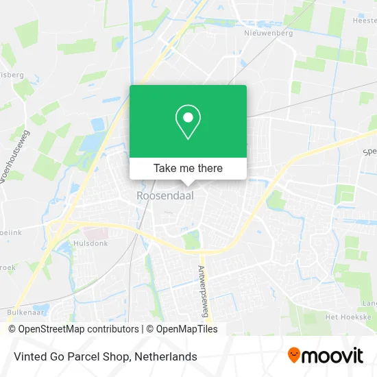 Vinted Go Parcel Shop map