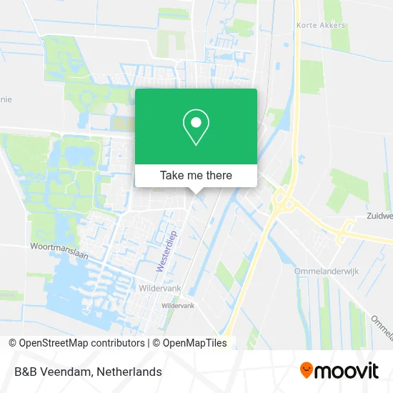 B&B Veendam map