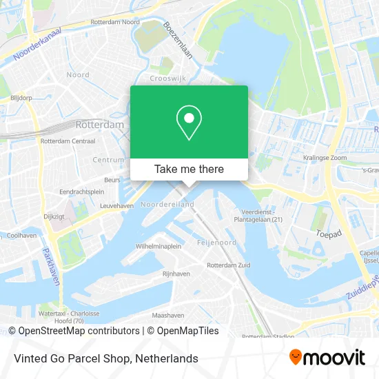 Vinted Go Parcel Shop map