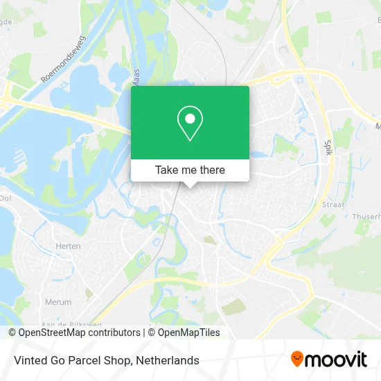 Vinted Go Parcel Shop map