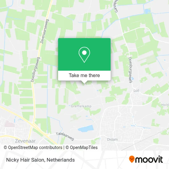 Kapsalon Nicky map