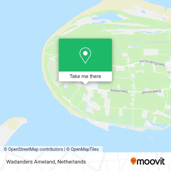 Wadanders Ameland map
