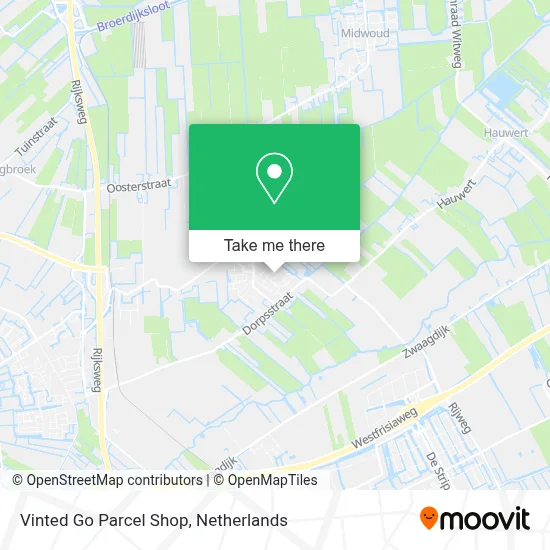 Vinted Go Parcel Shop map
