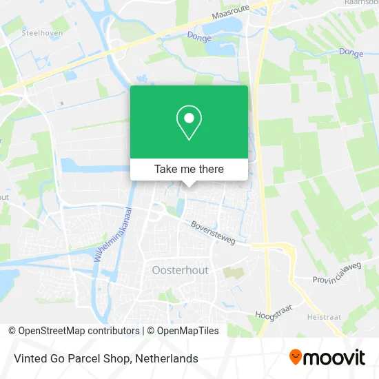 Vinted Go Parcel Shop map