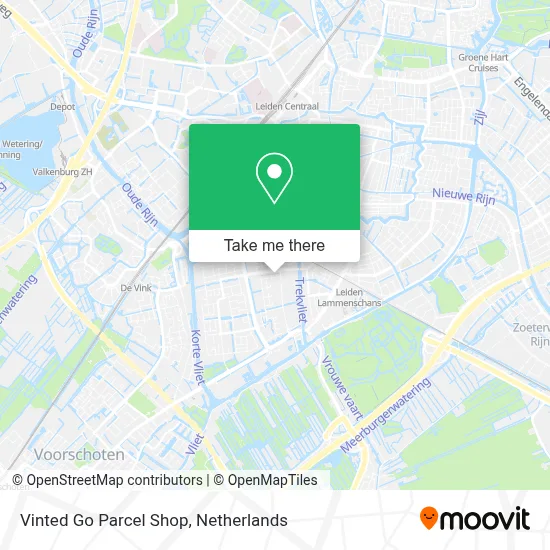 Vinted Go Parcel Shop map